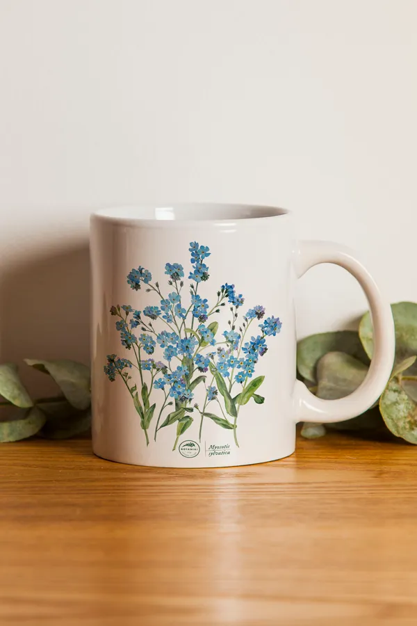 Niezapominajka - kubek z nadrukiem dla miłośnika roślin i kwiatów | botaniki