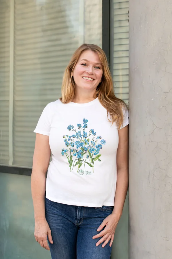 Niezapominajka - koszulka damska z nadrukiem na prezent | botaniki