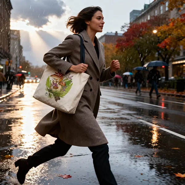 Torba bawełniana na prezent dla miłośnika lasu - jesienne skarby lasu od botaniki
